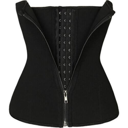 S-Ports Corset Latex Waist Trainer Body Shaper Corsets with Zipper Cincher Corset Top Slimming Belt Shapers Shapewear Plus Size