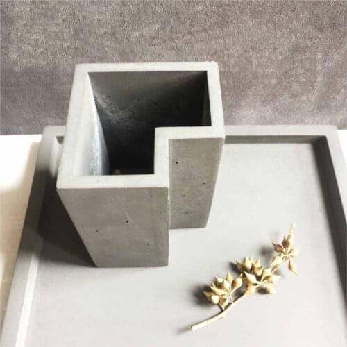 Silicone Mold Irregular Cement Pen Holder Cement Pots Molds Silica Gel Nordic Wind Geometric Moulds Silicone Rubber PRZY 001