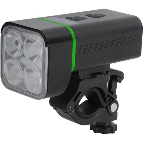 T6 LED Bicycle Light Type-C Chargeable 1800LM 5200mAh Bike Light Waterproof Cycle Front Headlight Power Bank Cycle Light