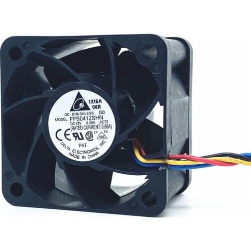 Delta FFB0412SHN 4028 40MM 40x40x28MM Server Fan Big power Cooling Fan 12V 0.45A with 4pin