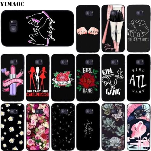 YIMAOC Girl Gang Case for Samsung Galaxy A7 A8 A9 A10 A20 A30 A40 A50 A70 M10 M20 M30 S10e J6 Plus
