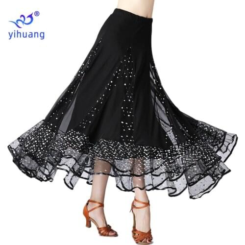 2021 New Ballroom Dance Skirts Performance Wear Costumes Modern Standard Skirt Waltz Practice Dress Tango Competition Skirt