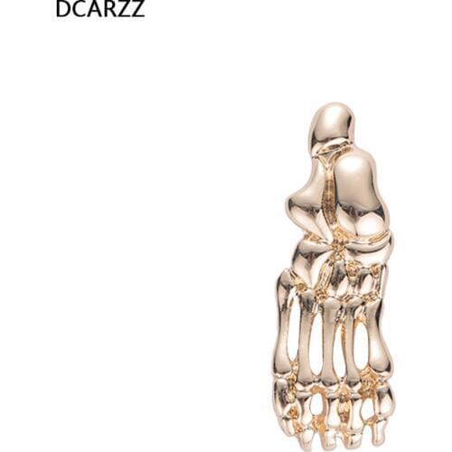 Gold Foot Bone Brooch Medical Skeleton Jewellery Gift for Podiatrists/Doctors Foot Anatomy Orthopedic Surgery Pins Wholesale