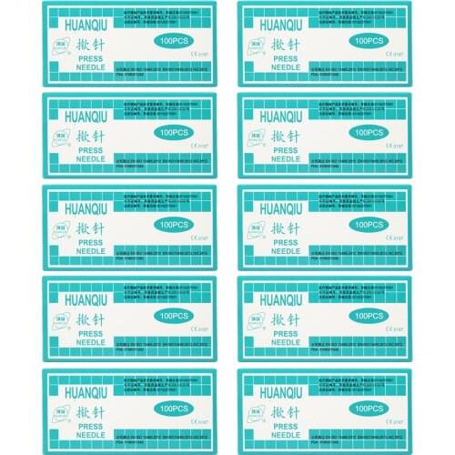 10 Boxes Sterile Ear Press Needles Auricular Fine needle Beauty Freckle Acupuncture with Paster Disposable 0.25*1.3mm