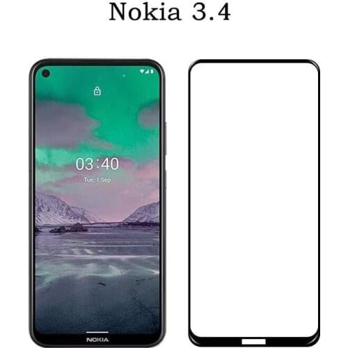 3D Tempered Glass For Nokia 3.4 9H Full screen Cover Screen Protector Film For Nokia 3.4