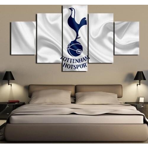 5 Panel Football Team Logo Sports Theme Modular HD Posters Wall Art Pictures Home Decor Canvas Paintings Living Room Accessories