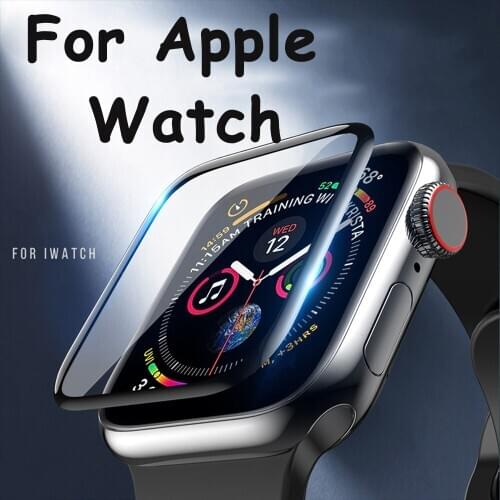 9D Soft Full Screen Protector Film For Apple Watch 6 5 SE 40mm 44mm Tempered Film For iwatch Series 6 5 4 3 2 38 42 mm Not Glass