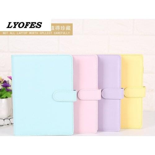 A5/A6 PU Macaroon Laser Loose-Leaf Cover Binder Dairy Notebooks Hard Cover Refill Journal Travelers Leather Notebook Parts