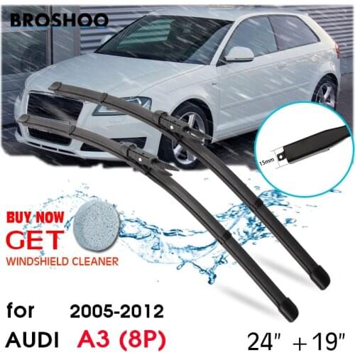 Car Wiper Blade Front Window Windscreen Windshield Wipers Blades Pinch Tab Auto Accessories For Audi A3 (8P) 24"+19" 2005-2012