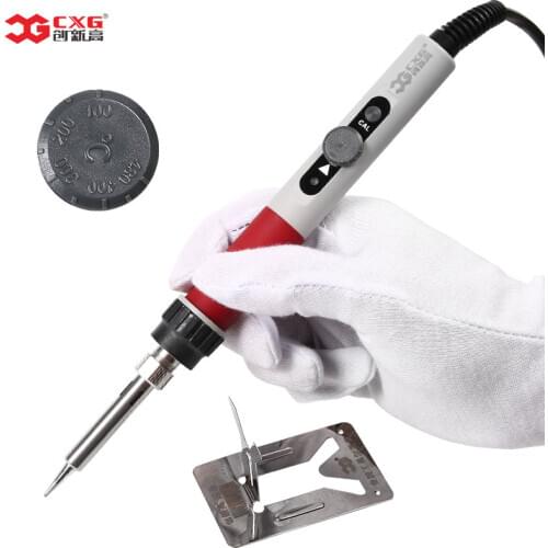 CXG DT70 Electric soldering iron 220V 70W Adjustable temperature EU Plug Welding solder station Tool Thermostat Soldering iron
