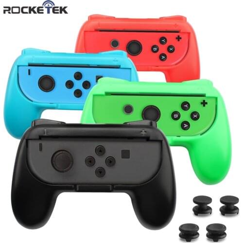 Rocketek 4 PCS For Nntend Switch Joystick Grip Handle Joypad Stand Holder Left Right Joy-Con NS Joycon Controller