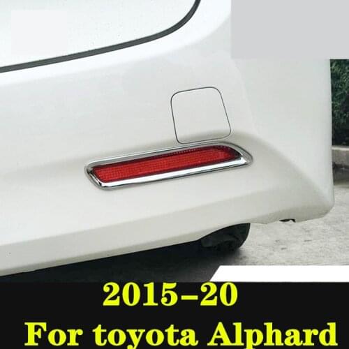 For toyota Alphard 2015-20 Rear Fog Lights Covers Decoration Lamp Frame Trim Car Styling Rear brake light frame exterior trim