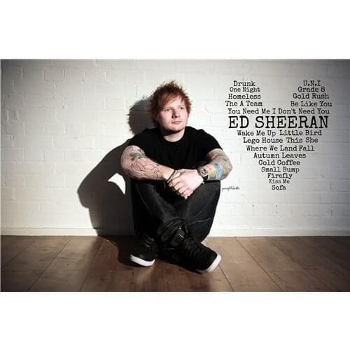 HOT SALE ed sheeran poster Home Decoration Wall Poster Print Stylish Retro Decor Nice Poster 27x40cm