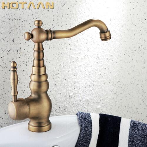 Hot selling,Free shipping Antique Brass basin faucet, bathroom faucet ,basin mixer , basin tap torneira YT-5047