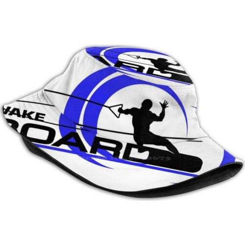 Wakeboard Water Sport Hobby Wakeboarding Print Bucket Hats Sun Cap Wakeboard Water Sport Hobby Wakeboarding Wakeboard Logo