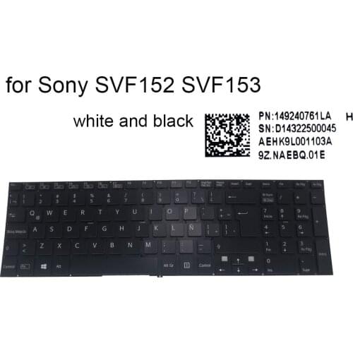 Latin Backlight keyboard for Sony VAIO SVF152 1AGXB 1ECXW SVF153 2APXB 2BCXW SVF15 keyboards 149240761LA 149241161LA D1432250004