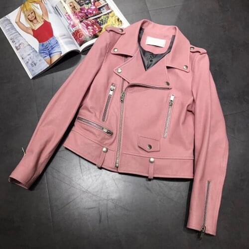 Maylofuer 2020 High quality women Genuine leather jacket.fashion female sheepskin biker jacket,casual slim coat,super sales