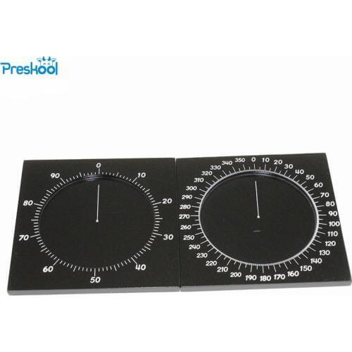 Montessori Math Educational Material For Children Centesimal Circle & Protractor