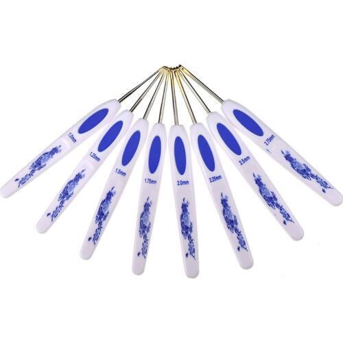 KOKNIT Crochet Hooks Set Mix 16pcs 1.0-6.0mm Aluminum Crochet Needles Home Use Sewing Tool Set Needle DIY Craft Tool with Bag