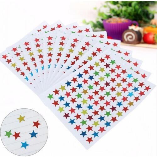 10 sheet Star Shape Stickers Labels For School Children Cute Teacher Reward Sticker Gift Kindergarten Kid Hand Body Sticker Toys