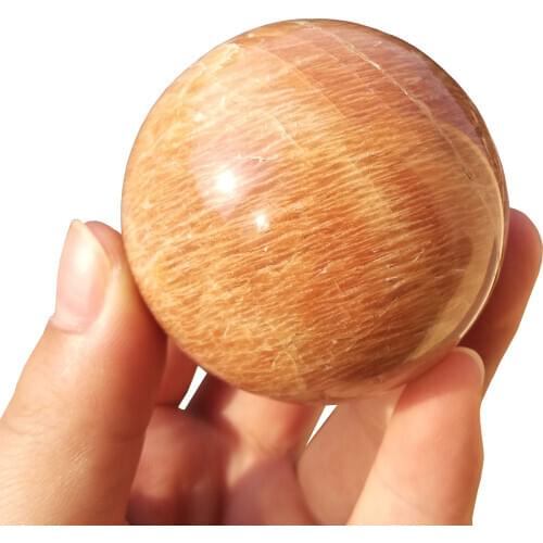 Natural Peach Moonstone Sphere Ball Crystal Stone rRre Healing Gemstone Home Decoration Gifts