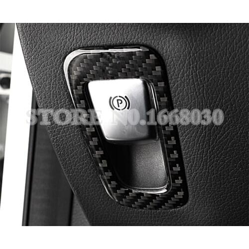 Carbon Fiber Electronic Handbrake Frame Cover For Benz C Class W205 2014-2020 1pcs Car accesories interior Car decoration