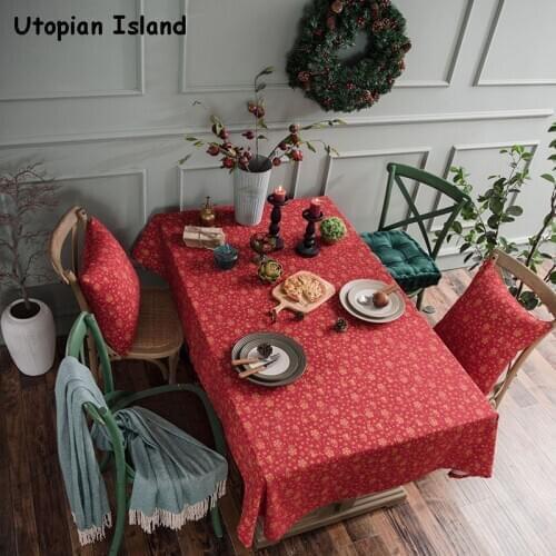 Tablecloth For Easter Rectangular Tablecloth for Table Linen Tablecloth Wedding Decoration Red Table Cover For Home And Kitchen