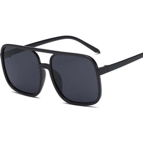 Samjune 2019 Women Oversized Aviation Square Sunglasses Women Diamond New Fashion Brand Designer Black Red Female Sun Glasses