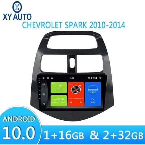 Android 10 GPS Navigation System Stereo Audio Multimedia Player For Chevrolet SPARK 2010-2014 With Bluetooth WiFi Split Screen