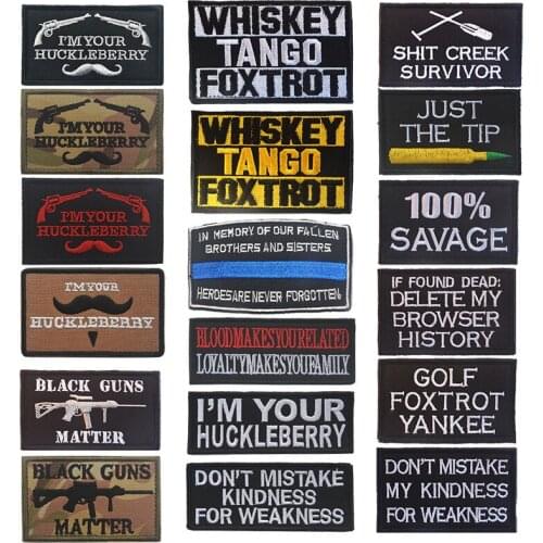 US Army Tactical Military Patch Don't Mistake Tango Letters Embroidery Patch Badges For Bag Jeans Hat T Shirt DIY Decoration