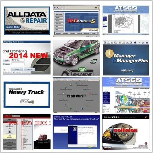 High Quality auto repair diagnostic Alldata V10.53 and OD5 software mi..ll 2015 atsg elsawin autodata in 1TB HDD usb3.0 all data