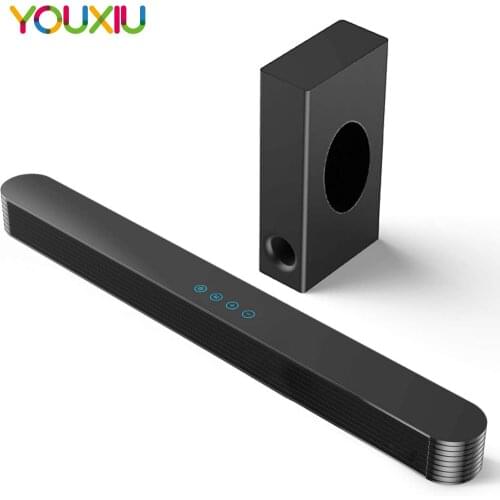 YOUXIU 2021 New Arrival 120W Home Theater TV Soundbar with Subwoofer Bluetooth Speakers Strong Bass Stereo Surround Sound Bars