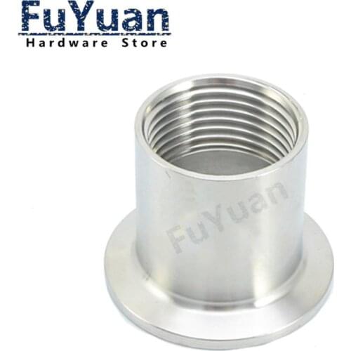 1/2" - 2" (DN15-DN50) Adapters for heater Sanitary Stainless Steel SS 304 Female Threaded Ferrule Pipe Fittings Tri-Clamp