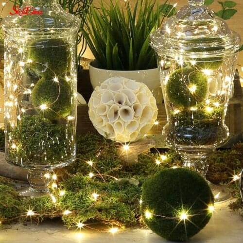 1/2/3/5/10M LED Copper Wire Fairy Garland Lamp LED String Lights Christmas Wedding Home Party Decoration Powered Battery 5Z