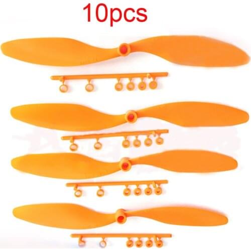 10PCS GWS 8040 9050 Direct Drive Propeller 8043 9047 Slow Electric Paddle 2-blades Orange Props for RC Airplane Model Accessory