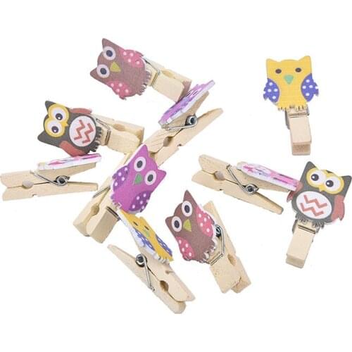 10pcs Craft Hobby Wooden Mini Pegs Plain Natural Card Making Photo Cloth Paper Clip