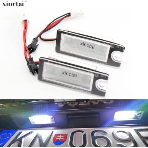 2PCS Car LED Number License Plate Light Error Free for Volvo XC90 S60 XC70 V70 S80