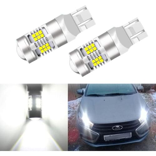T20 7443 W21/5W LED Bulbs Red Amber Yellow White 6W 12V Car Lamp Bulbs For Turn Signal Reverse Indicator