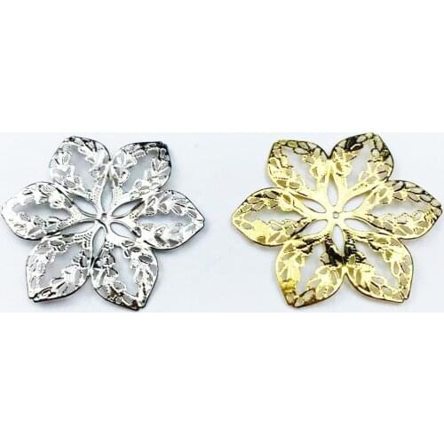 20pcs 43mm Filigree Metal sheets decorative for Jewelry Making Cosplay accessories Earrings accessories