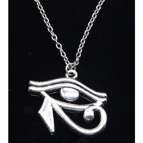 20pcs New Fashion Necklace 33x27mm ancient egypt eye of Horus Pendants Short Long Women Men Colar Gift Jewelry Choker