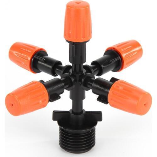 1PC 4-point Micro Drip Irrigation Atomization Nozzle Garden Hose Sprinklers Atomized Micro-spray Nozzle Garden Irrigation Tools