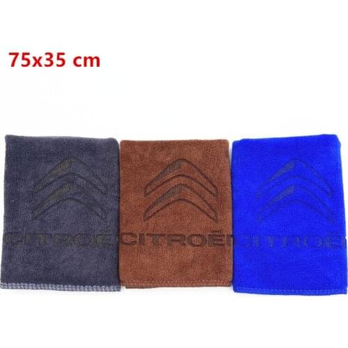 75x35 For Citroen C1 C2 C3 C4 C5 C6 C8 C4L DS3 DS4 DS5 DS5LS DS6Car Wash Microfiber Towel Car Cleaning Drying Cloth Hemming