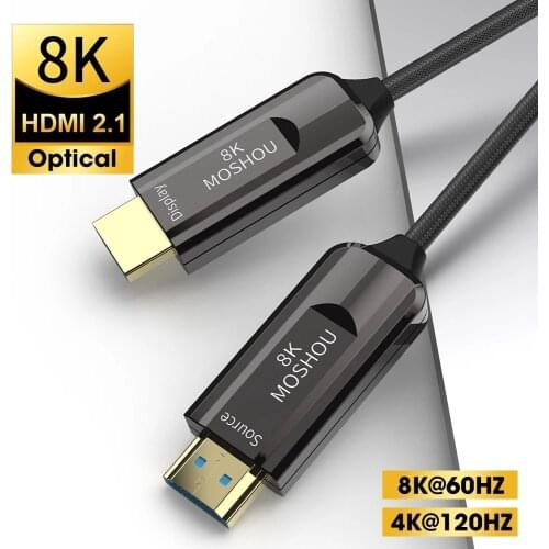 8K Optical Fiber HDMI 2.1 Cable ARC HDR 4K 120Hz High-Definition Multimedia Interface Cable for PS5 Samsung QLED TV Amplifier