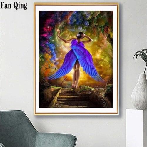 5D Diy Diamond Painting Dream Angel Girl Full Square Round Rhinestone 3D Embroidery Cross Stitch Mosaic Handmade Home Decoration