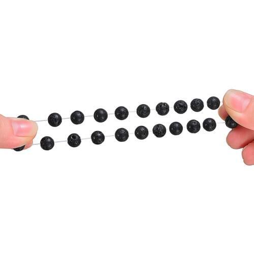 1Pc 6mm 8mm 10mm Essential Oil Black Lava Rock Stone Beads Expandable Mens Beaded Bracelet For Men Gift