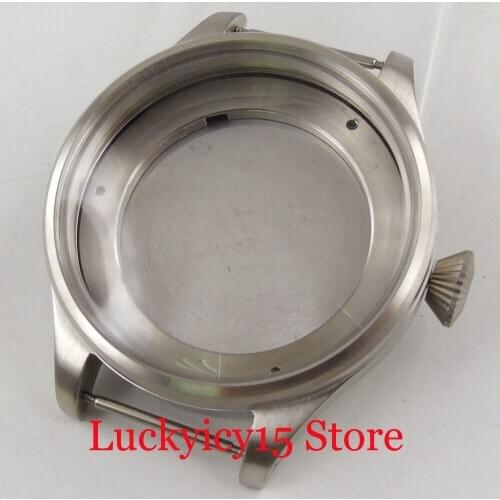 Hand Winding Watch Case 55mm with Mineral Glass Fit ETA 6497/6498 Mechanical Movement
