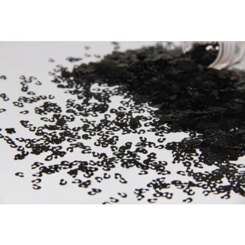 Black Nail Art Glitter Pailettes Decoration Nail Art Decorations