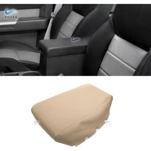For Dodge Nitro 2007 2008 2009 2010 2011 Car Microfiber Leather Center Control Lid Armrest Box Cover Sticker Trim Beige Color