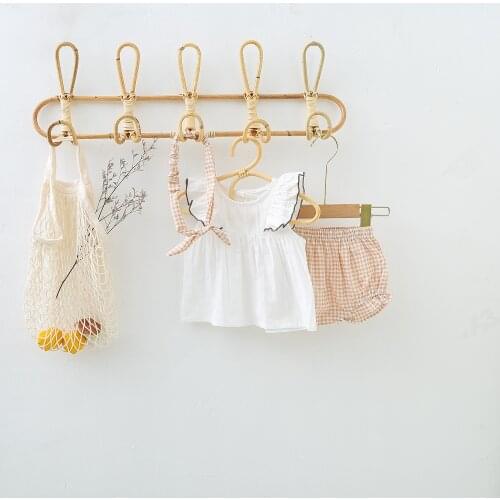 Baby Girls T-shirt Ruffles Summer Lace Toddler Top Set Cotton Princess Newborn Baby Clothes Set Tops + Short +Headband 3Pcs 0-2T