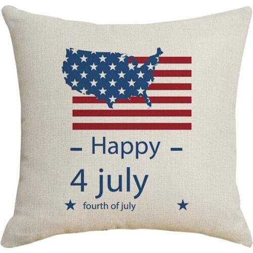 GY0166 USA Independence Day Cushion Case (No Filling) 1PC Polyester Home Decor Bedroom Decorative Sofa Car Throw Pillows